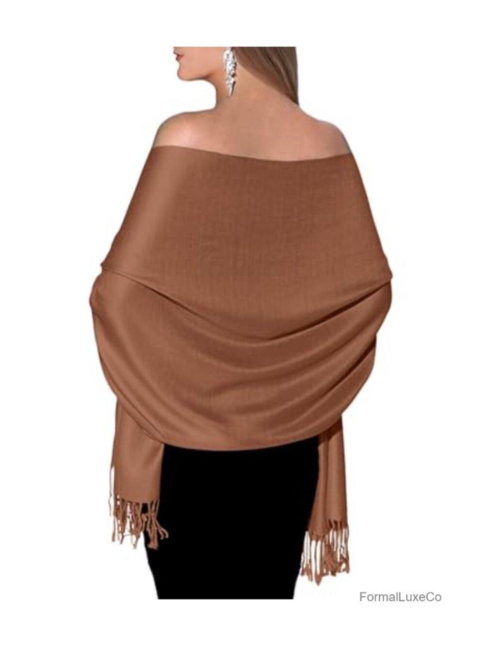 Pashmina Shawl Wrap for Evening Dresses, Wedding Bridal Party, Soft Viscose